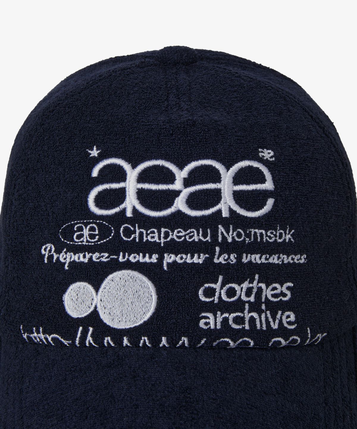 에이이에이이(AEAE) WEB LOGO FLEECE CAP [NAVY]