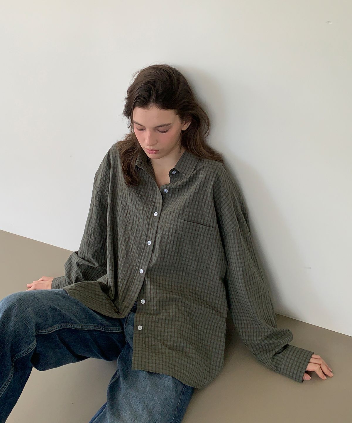 로시로우(LOSSYROW) Forest Oversized Check Shirt