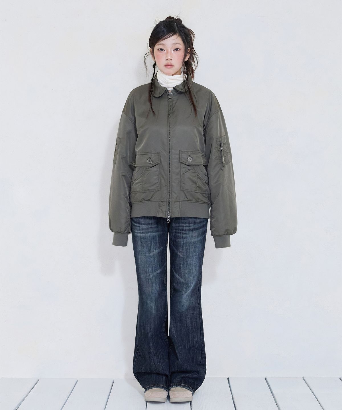 미레코(MIRECO) FLIGHT BOMBER JK KHAKI