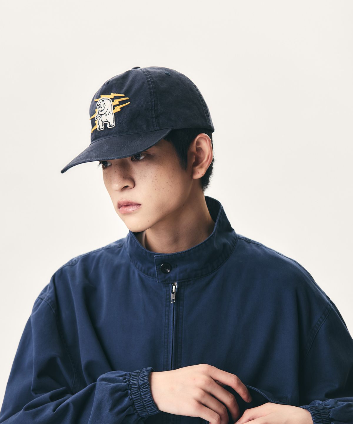 에스피오나지(ESPIONAGE) US Alaska Applique 5Panel Cap Navy