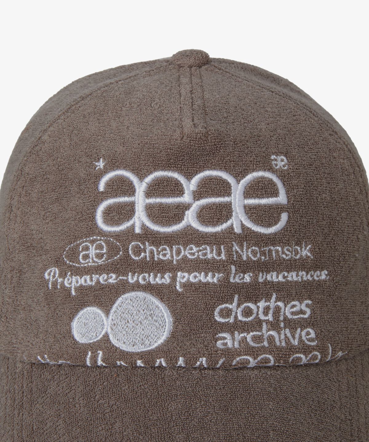 에이이에이이(AEAE) WEB LOGO FLEECE CAP [BROWN]