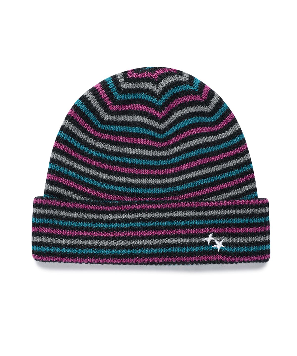 카비시(CAVISH) MULTI STRIPED KNIT BEANIE PURPLE(CV2GFUAB32A)