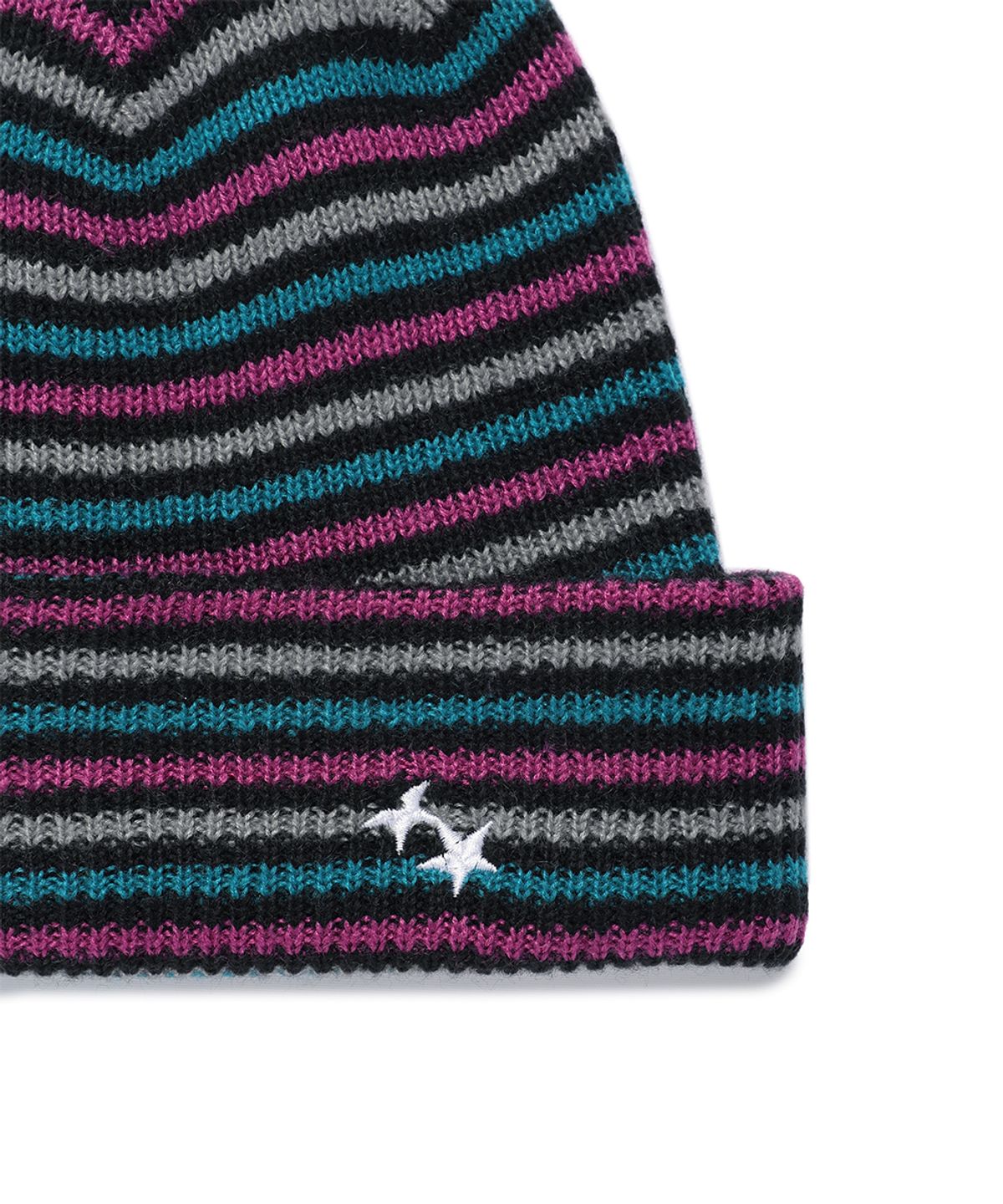 카비시(CAVISH) MULTI STRIPED KNIT BEANIE PURPLE(CV2GFUAB32A)