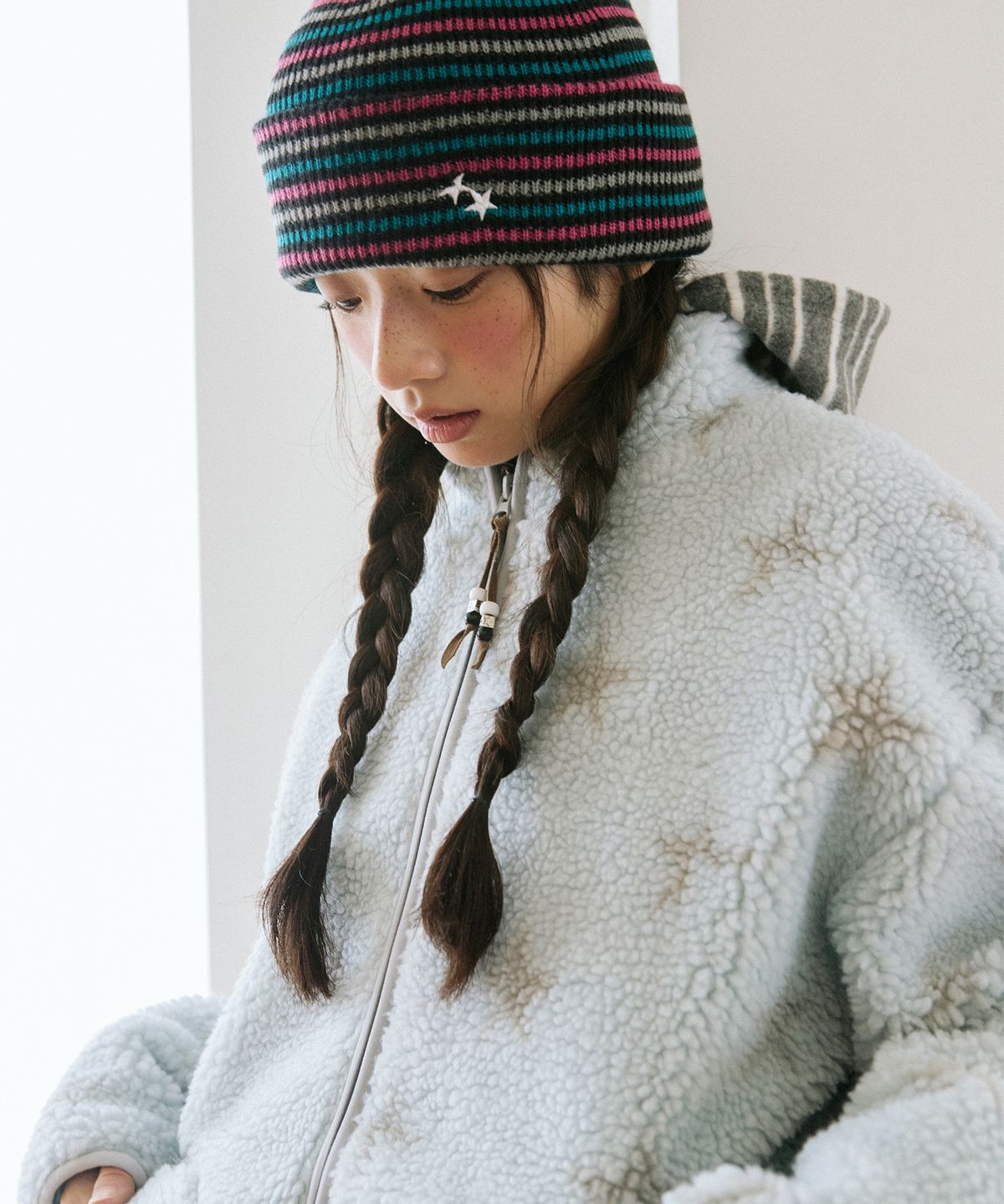 카비시(CAVISH) TWIN STAR FLEECE JACKET BLUE(CV2GFFB961A)