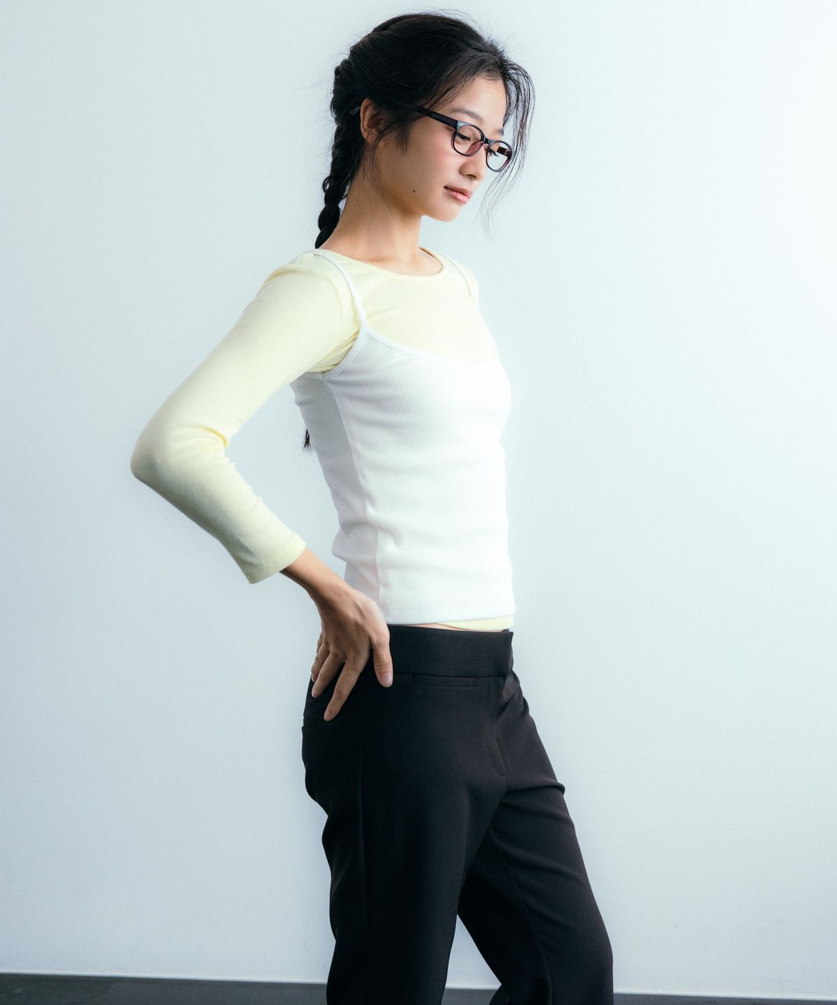 이요우아(IYOWUAH) Two-Way Sleeveless, Ivory