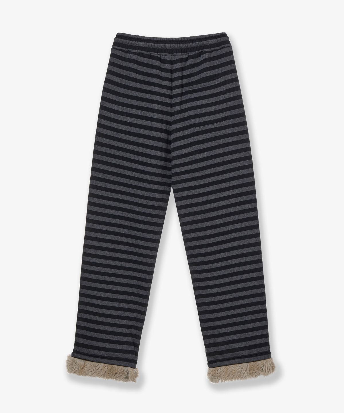 에이이에이이(AEAE) STRIPE FUR SWEATPANTS [CHARCOAL]