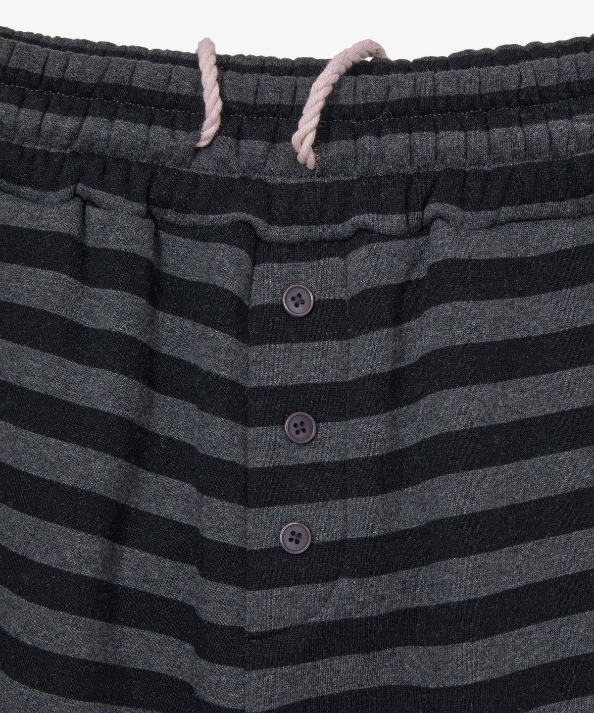 에이이에이이(AEAE) STRIPE FUR SWEATPANTS [CHARCOAL]