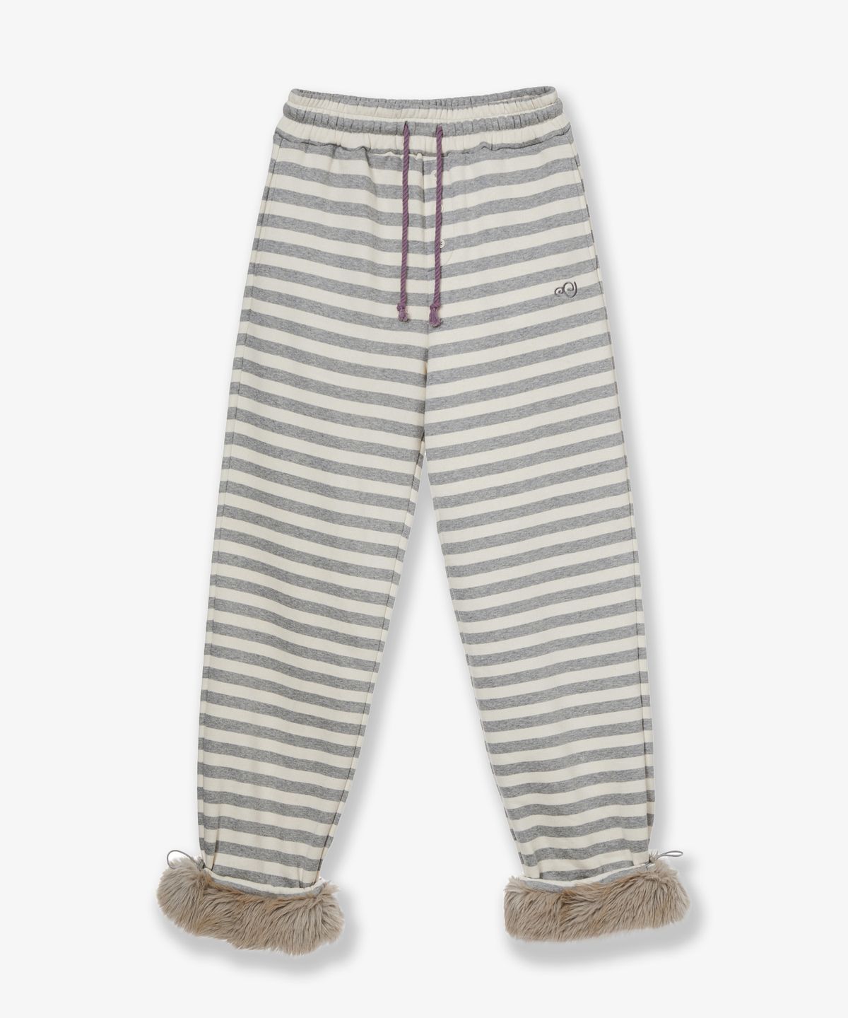 에이이에이이(AEAE) STRIPE FUR SWEATPANTS [GREY]