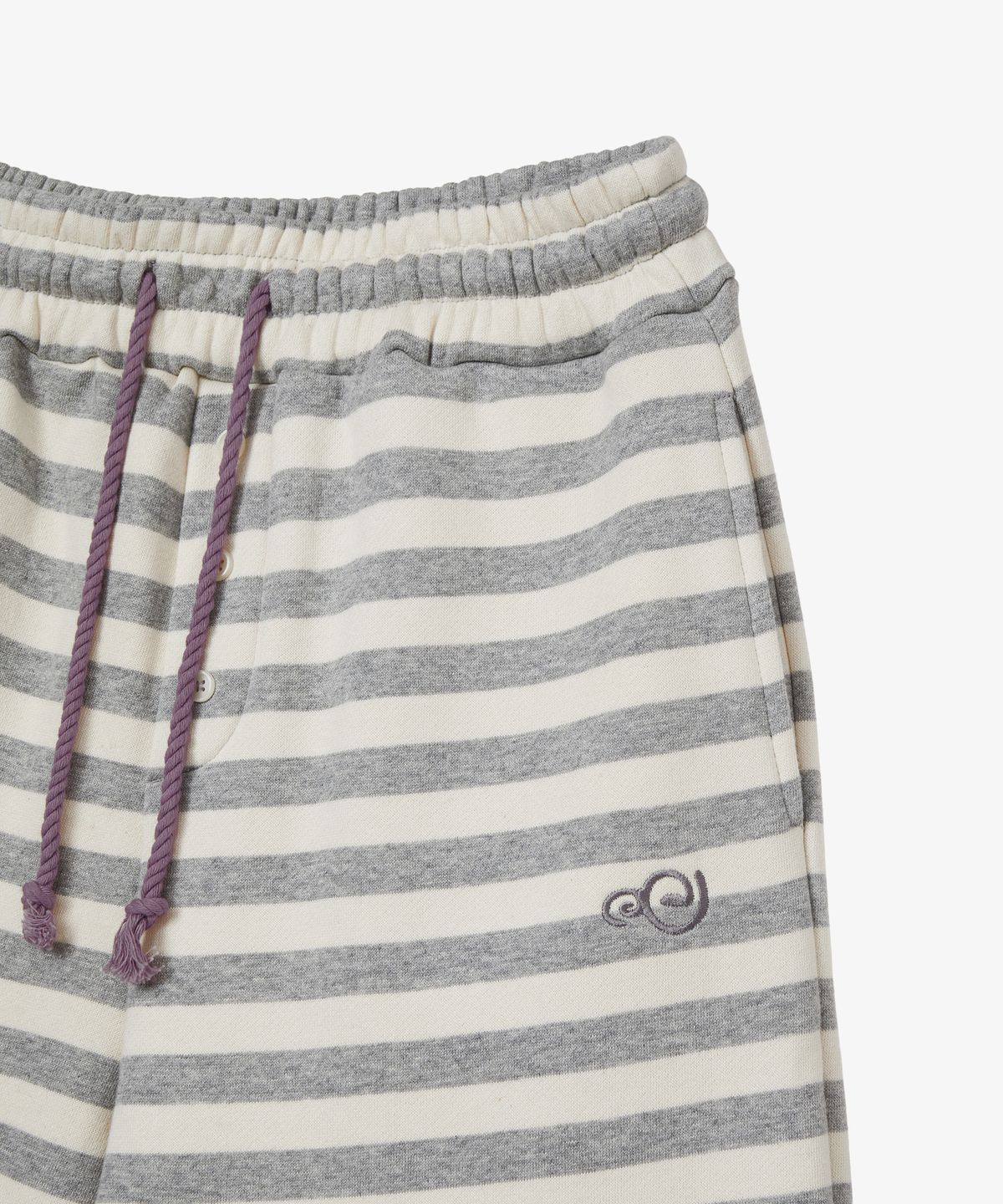 에이이에이이(AEAE) STRIPE FUR SWEATPANTS [GREY]