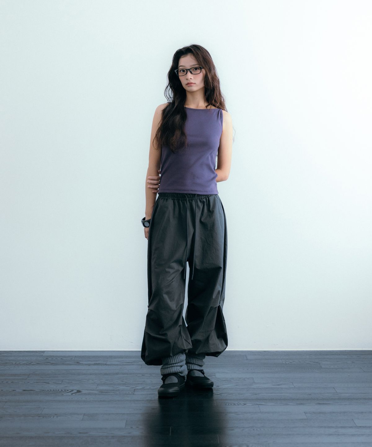 이요우아(IYOWUAH) Two-Way Sleeveless, Purple