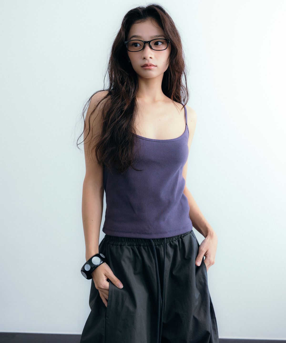 이요우아(IYOWUAH) Two-Way Sleeveless, Purple