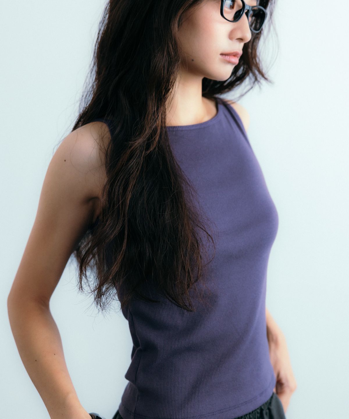 이요우아(IYOWUAH) Two-Way Sleeveless, Purple