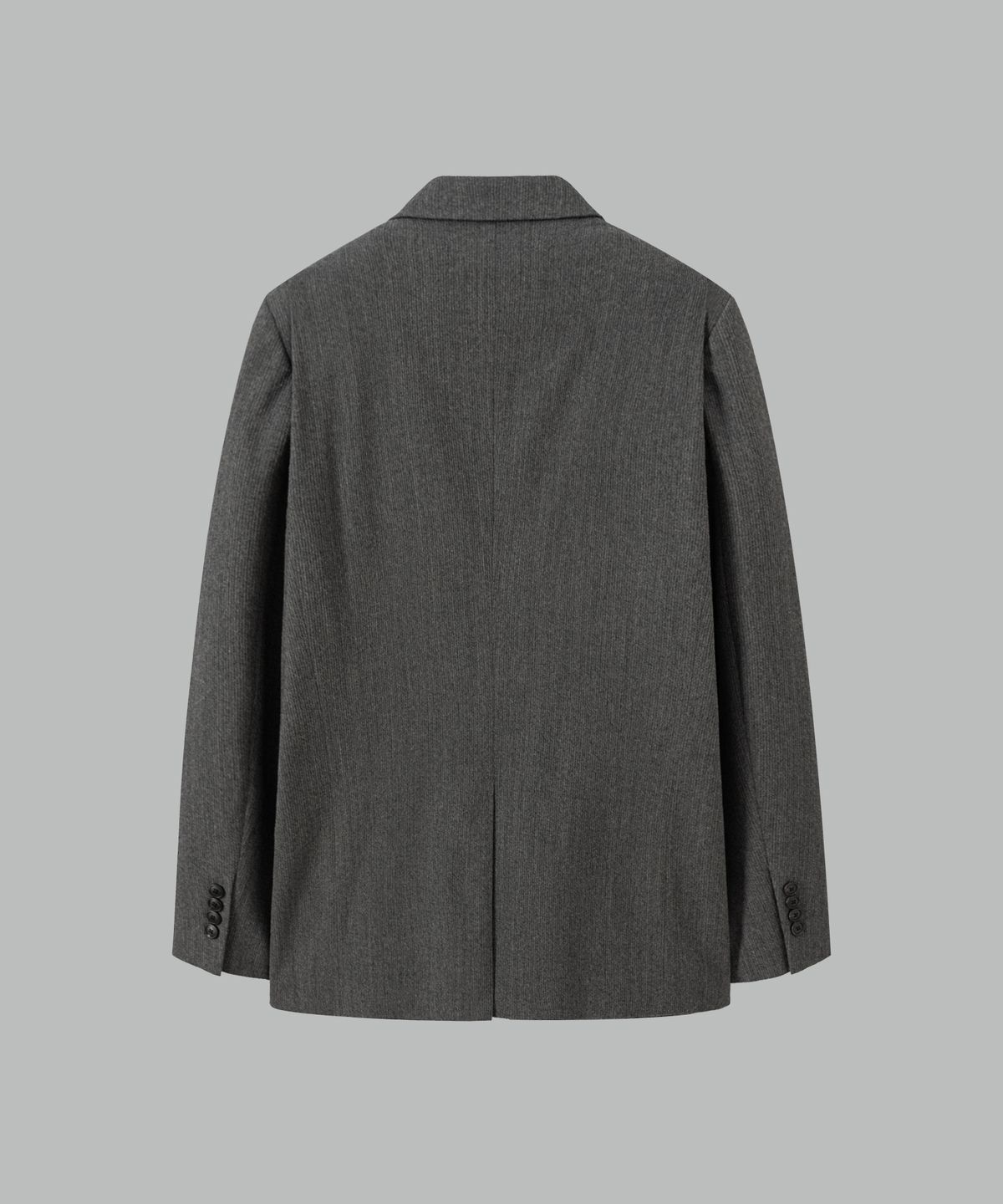 넌블랭크(NONBLANK) [SET UP] 울 블렌드 리브드 세미 오버핏 셋업_GREY
