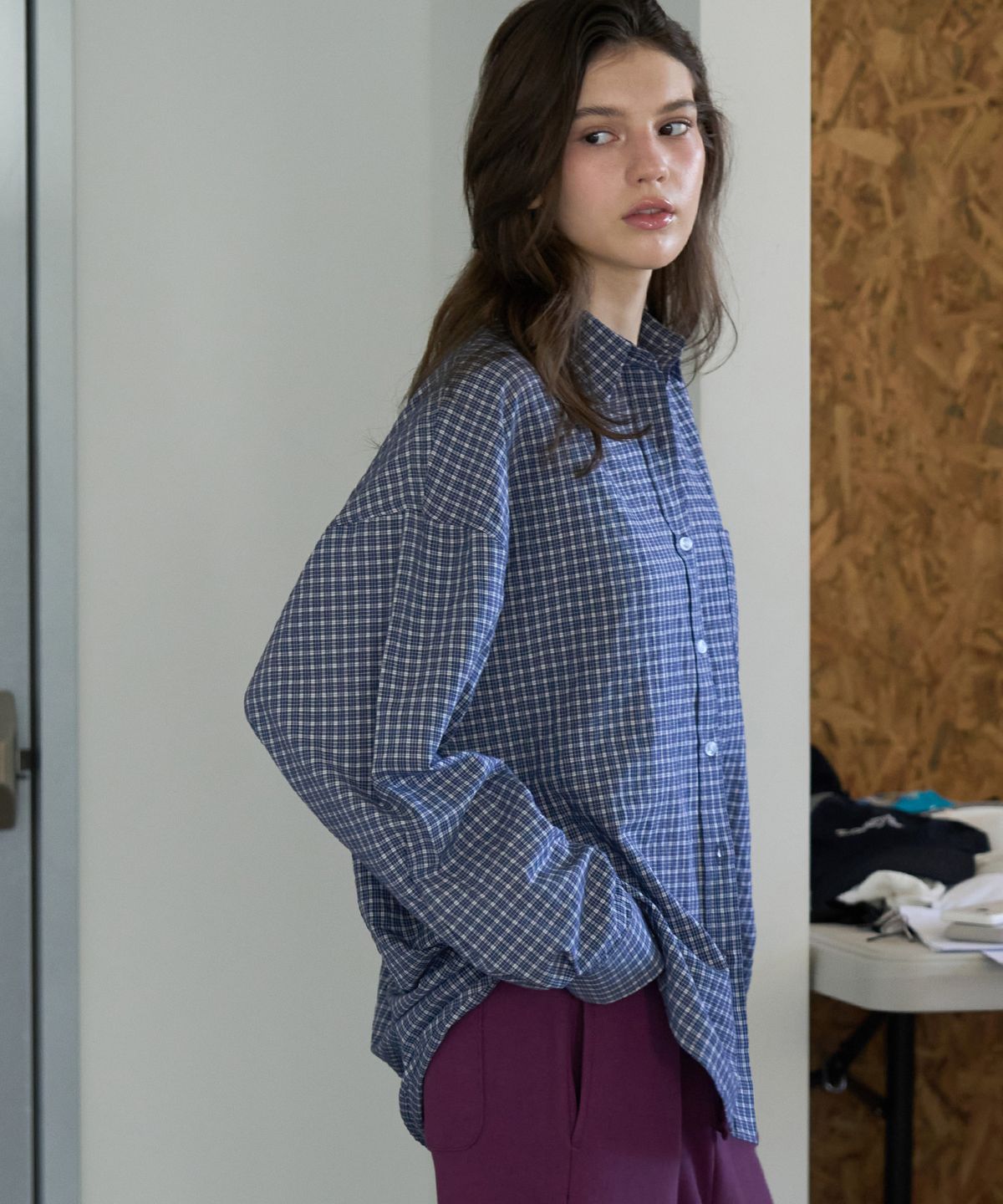 로시로우(LOSSYROW) Classic Oversized Check Shirt
