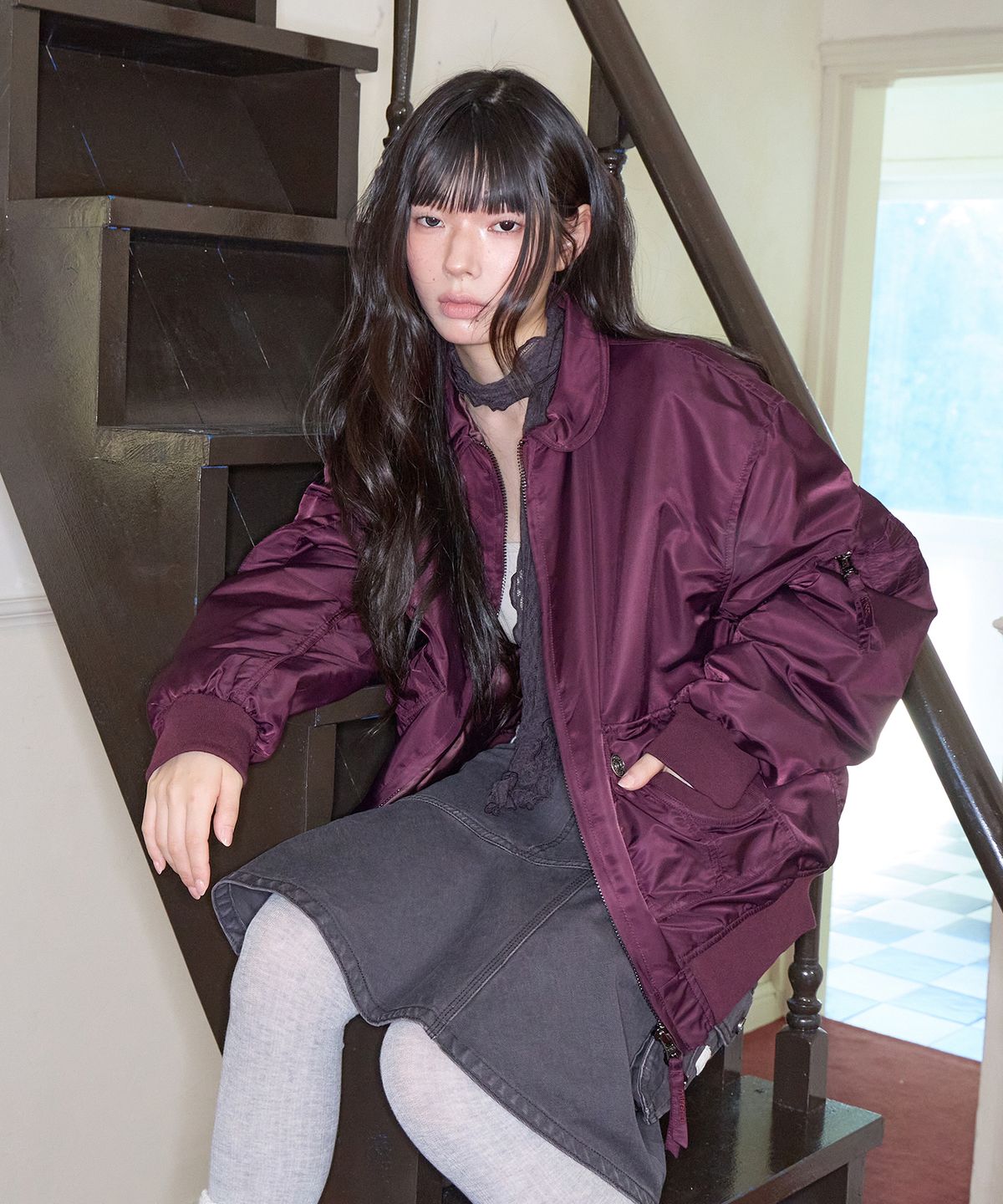 미레코(MIRECO) FLIGHT BOMBER JK PLUM
