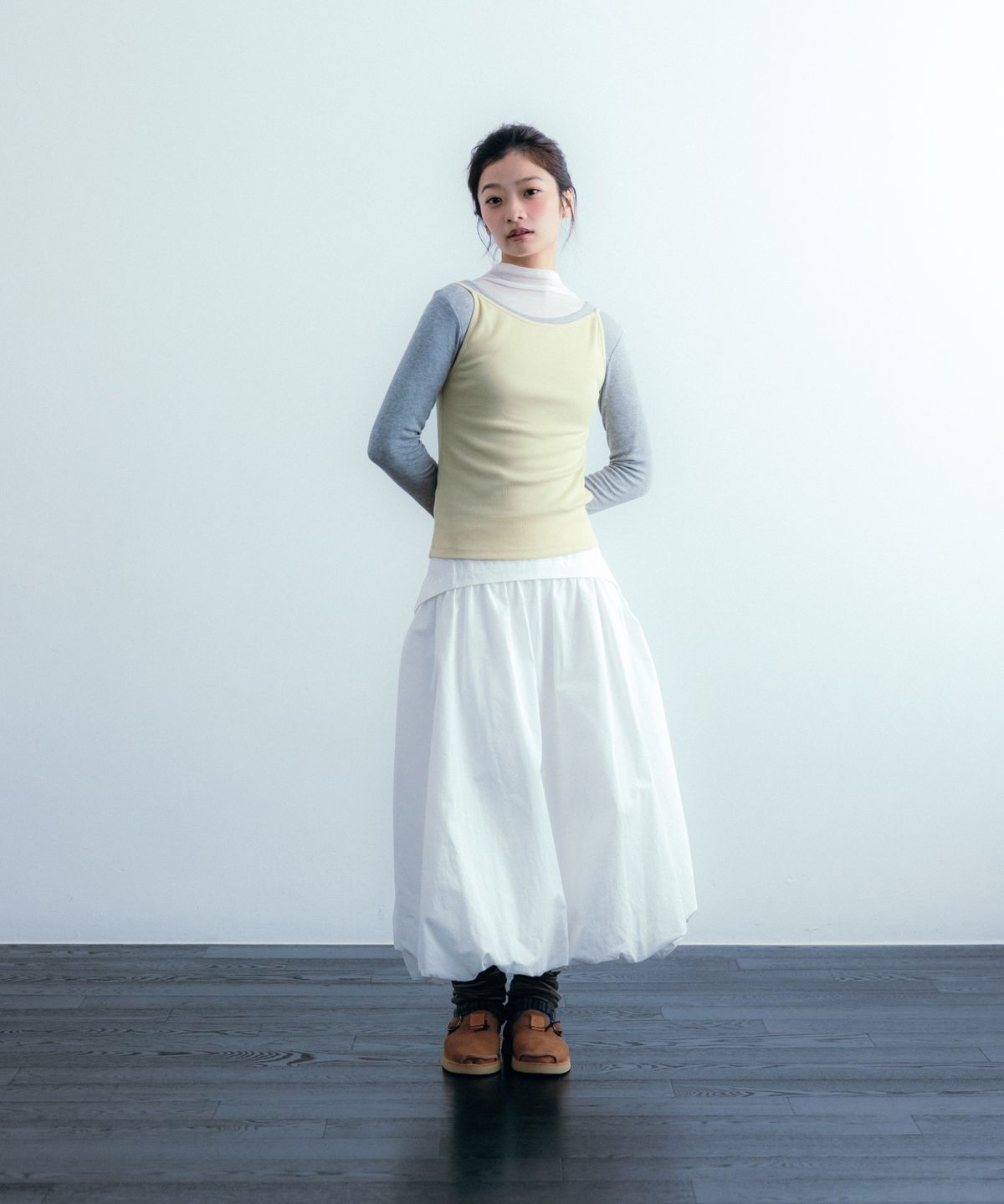 이요우아(IYOWUAH) Two-Way Sleeveless, Yellow