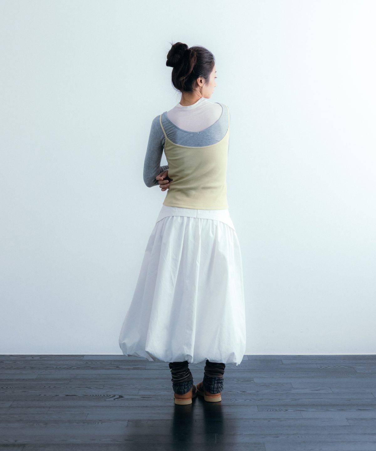 이요우아(IYOWUAH) Two-Way Sleeveless, Yellow