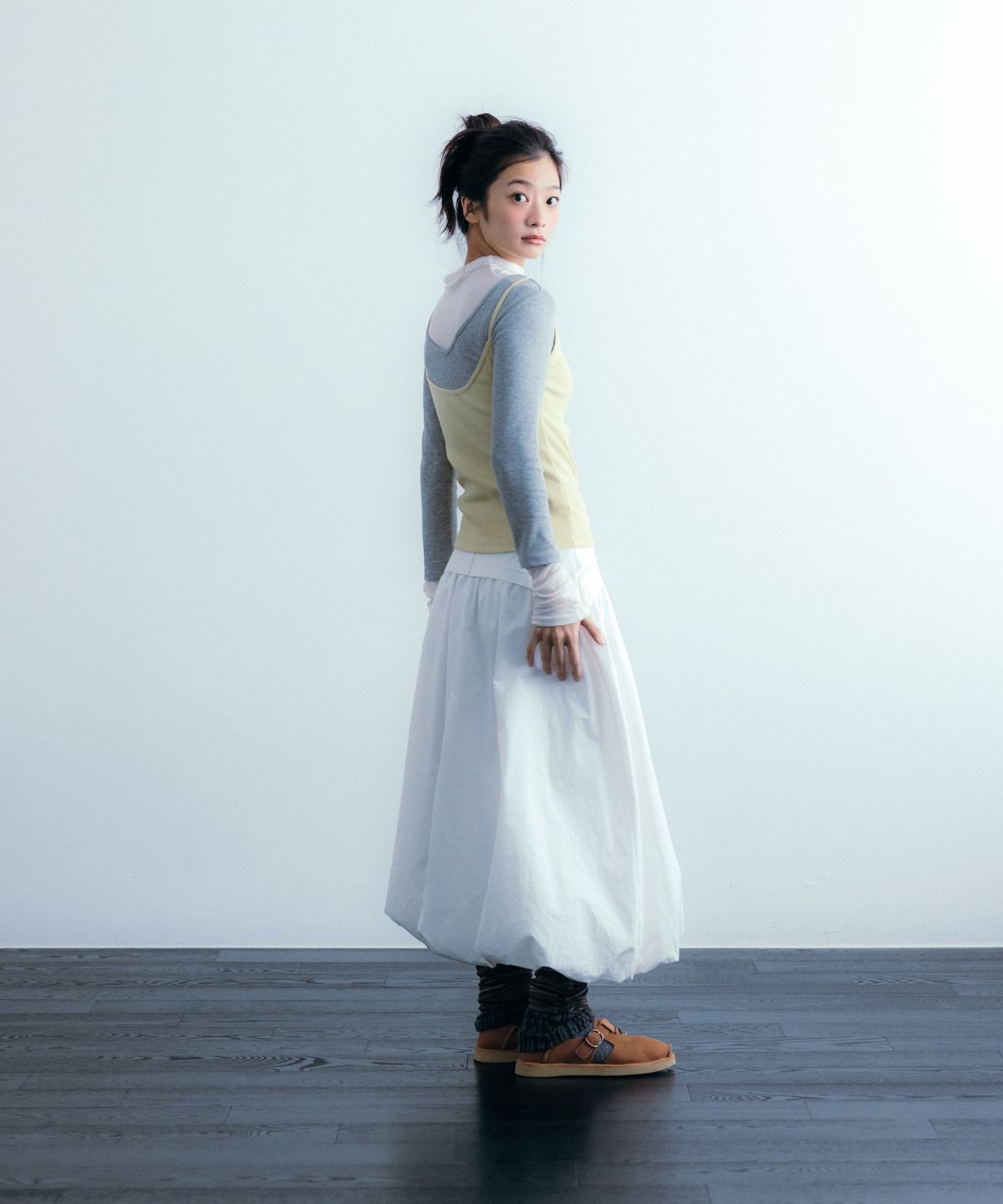 이요우아(IYOWUAH) Two-Way Sleeveless, Yellow