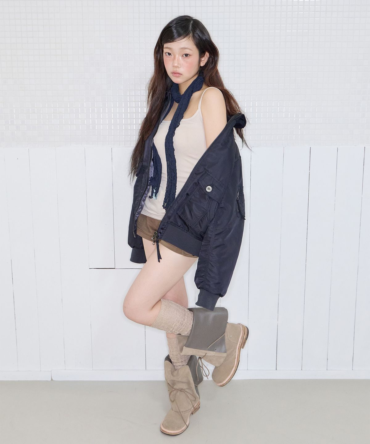 미레코(MIRECO) FLIGHT BOMBER JK BLUE BLACK
