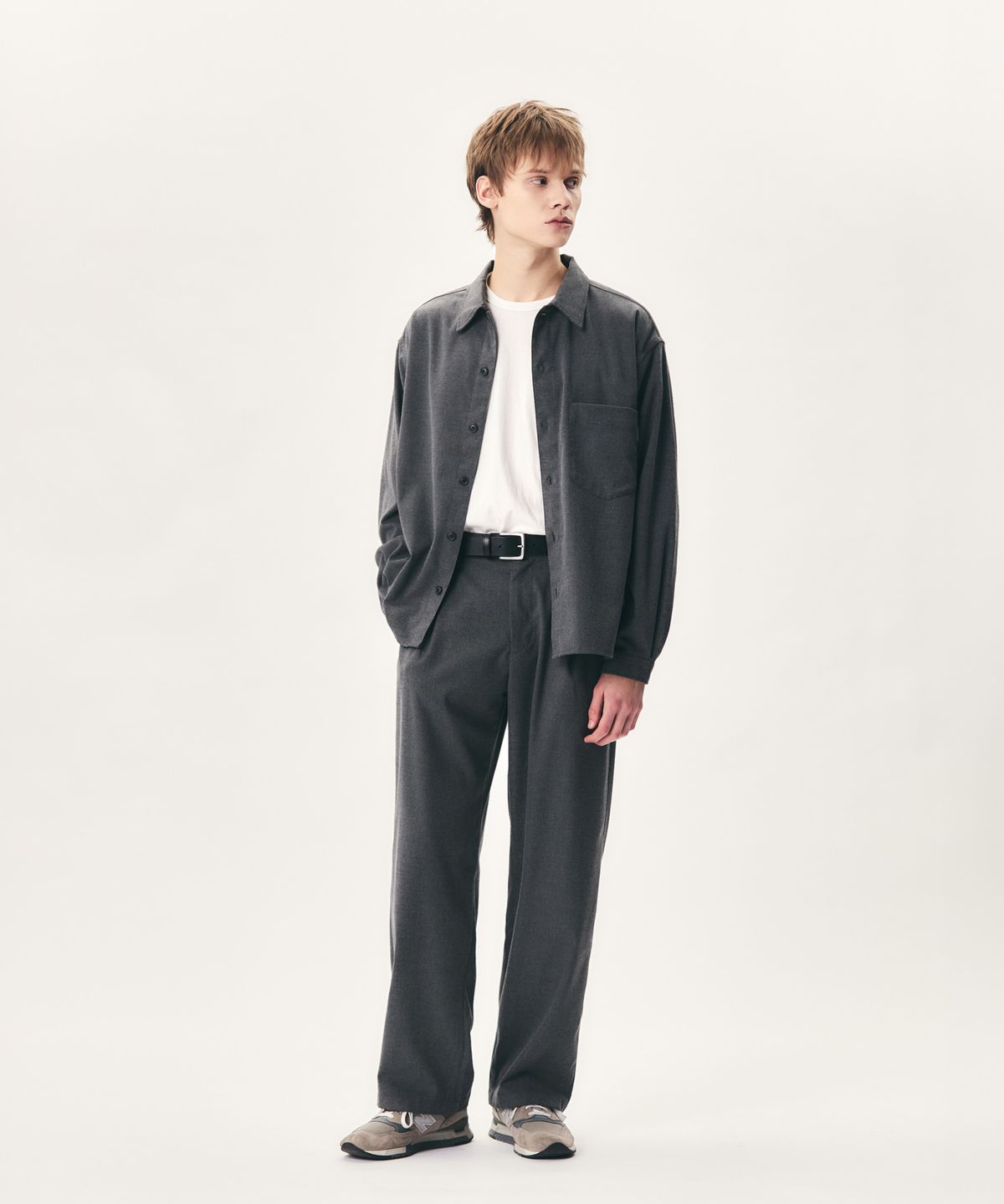에스피오나지(ESPIONAGE) Easy Slacks Pants Dark Grey