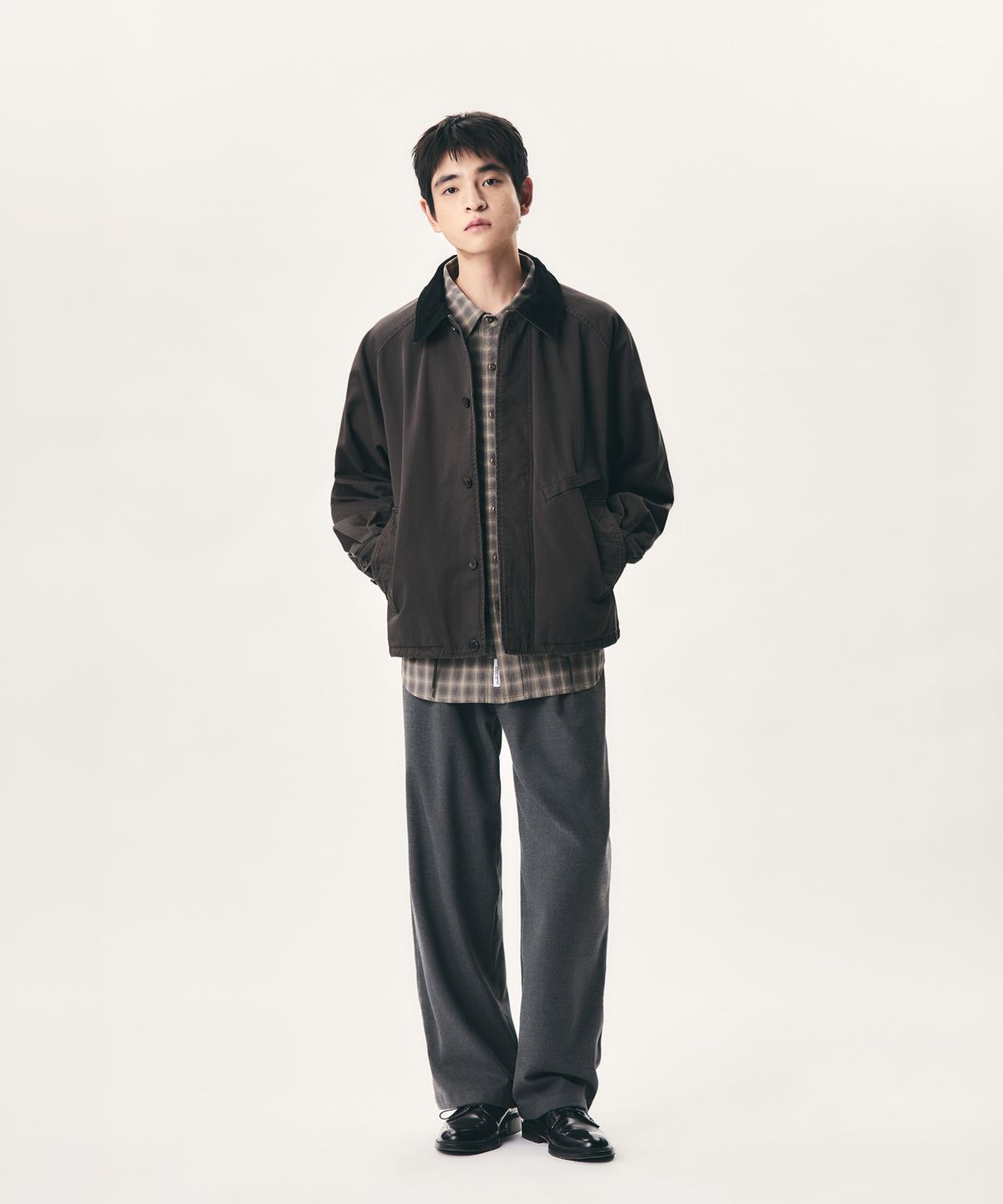 에스피오나지(ESPIONAGE) Easy Slacks Pants Dark Grey