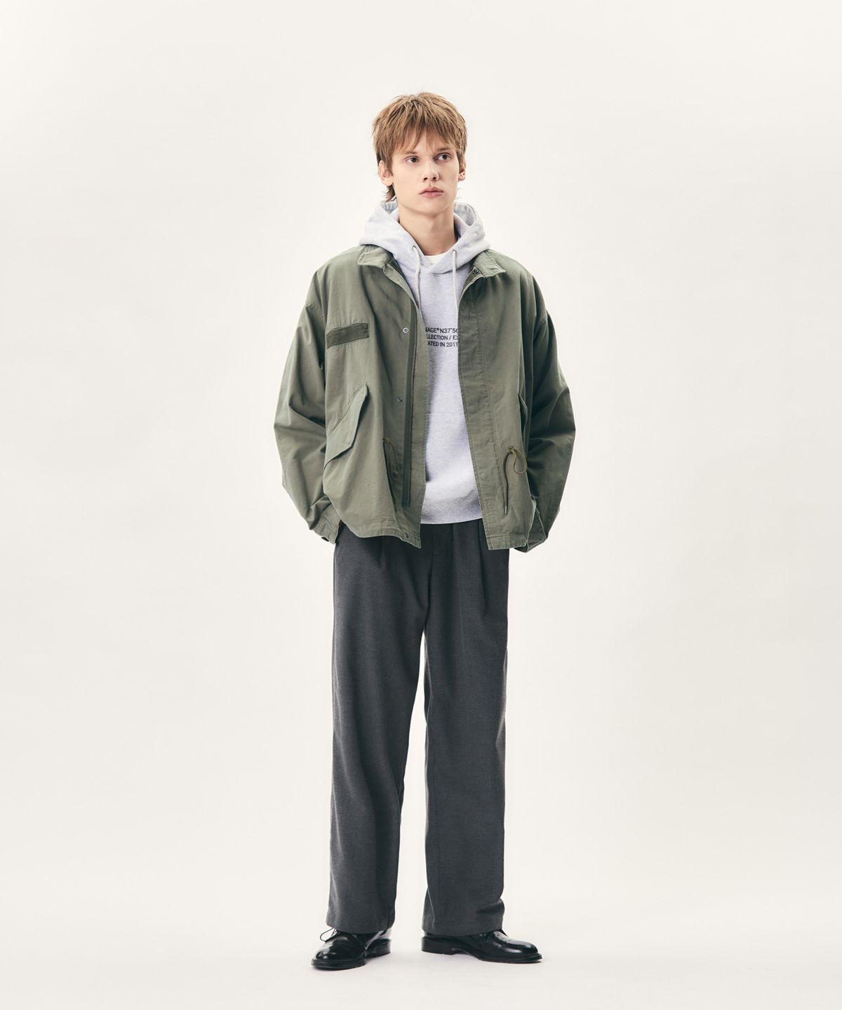 에스피오나지(ESPIONAGE) Easy Slacks Pants Dark Grey