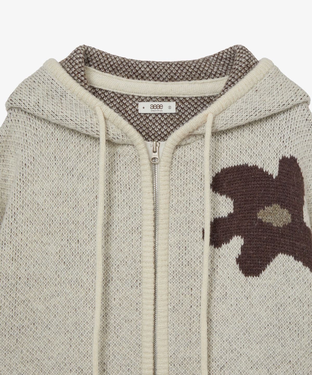 에이이에이이(AEAE) DAISY KNIT HOODIE [BEIGE]