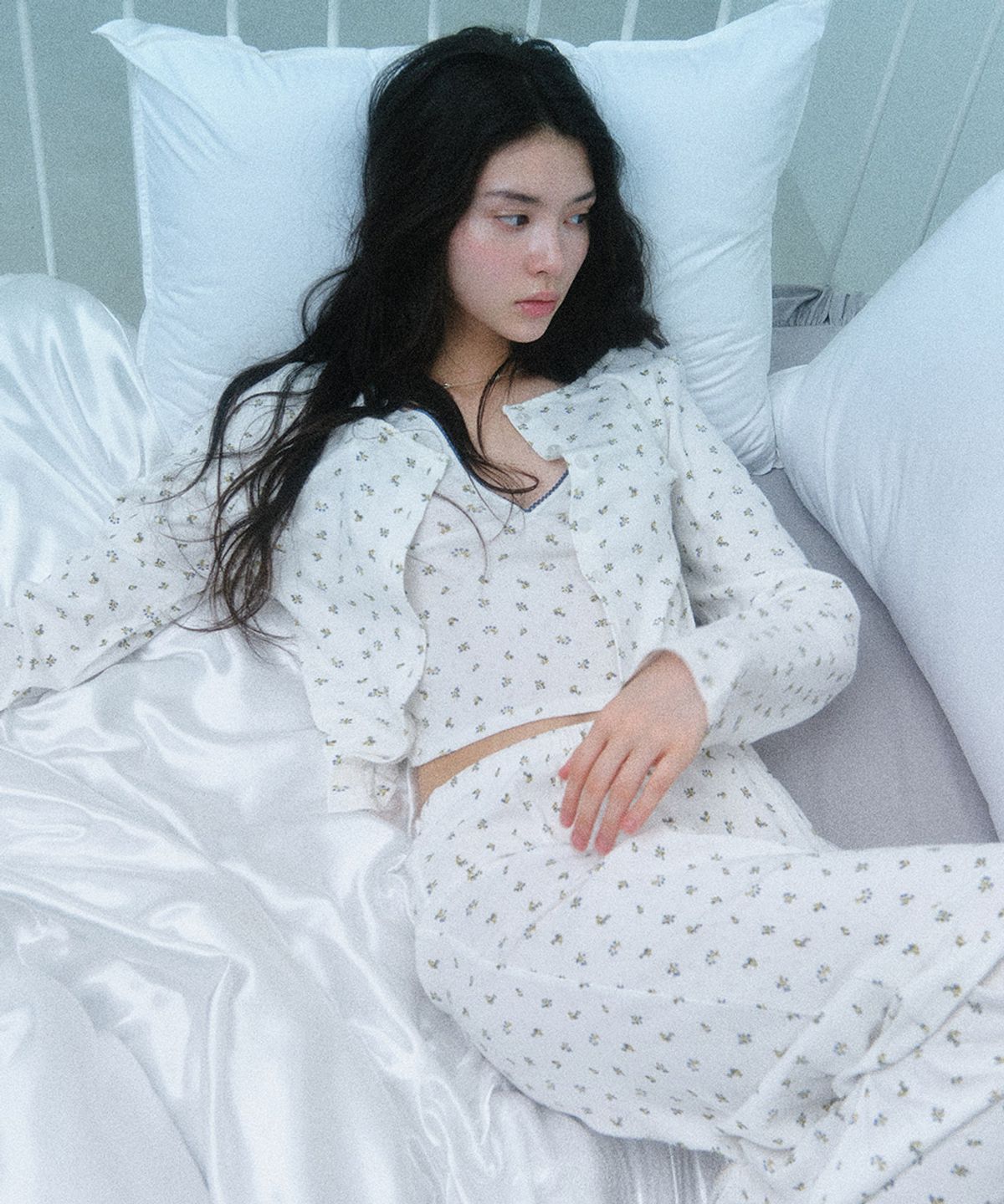 레떼드폴린(LETEDE PAULINE) 046B 블루에트 롱 팬츠 파자마