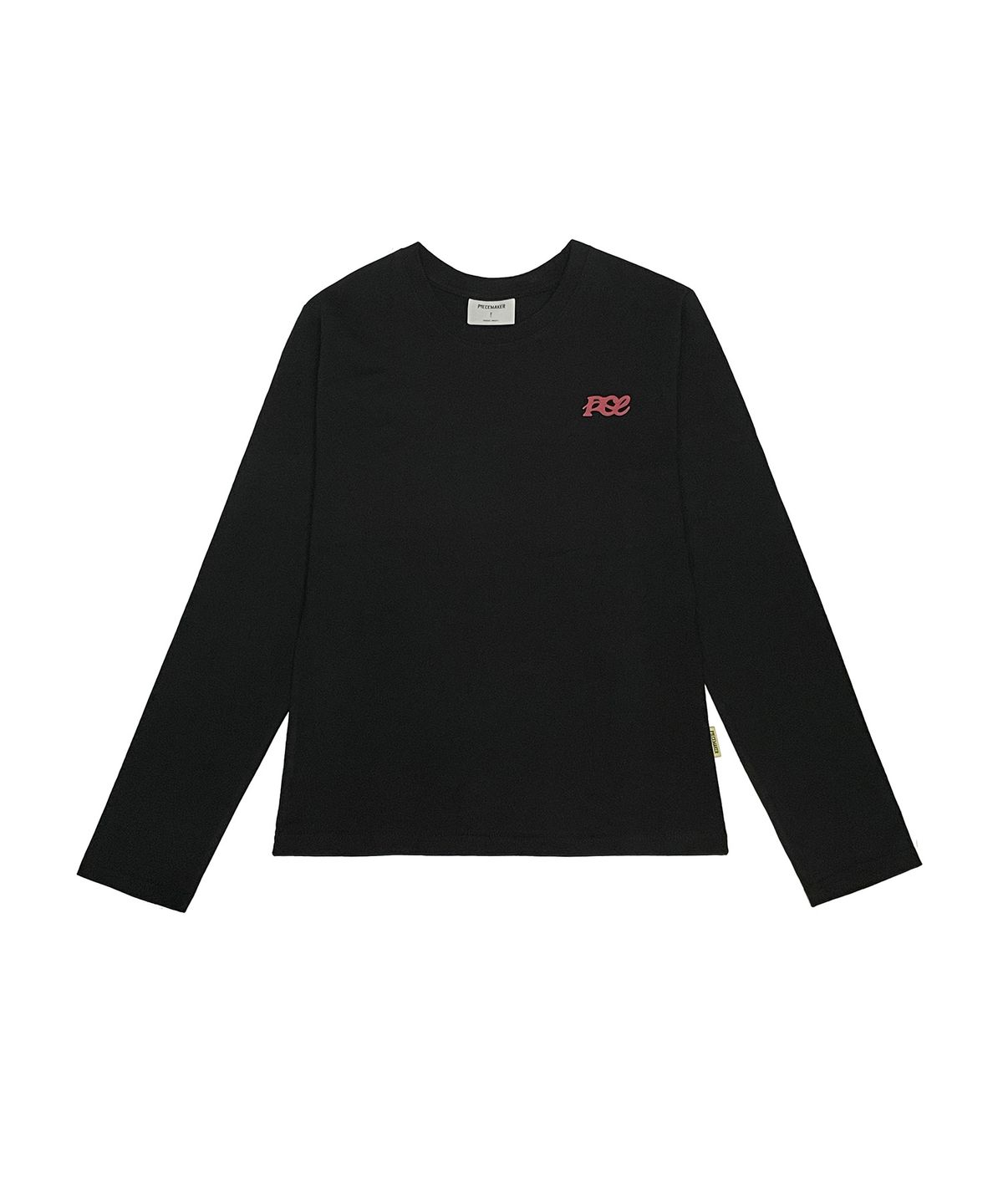 피스메이커(PIECE MAKER) PCE 웨이브 로고 슬림 롱슬리브 (블랙)