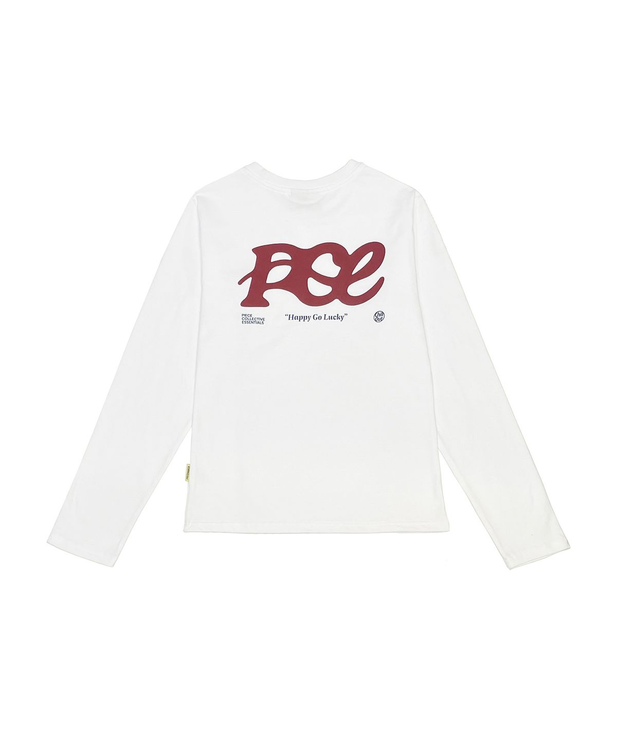 피스메이커(PIECE MAKER) PCE  웨이브 로고 슬림 로고 롱슬리브 (화이트)