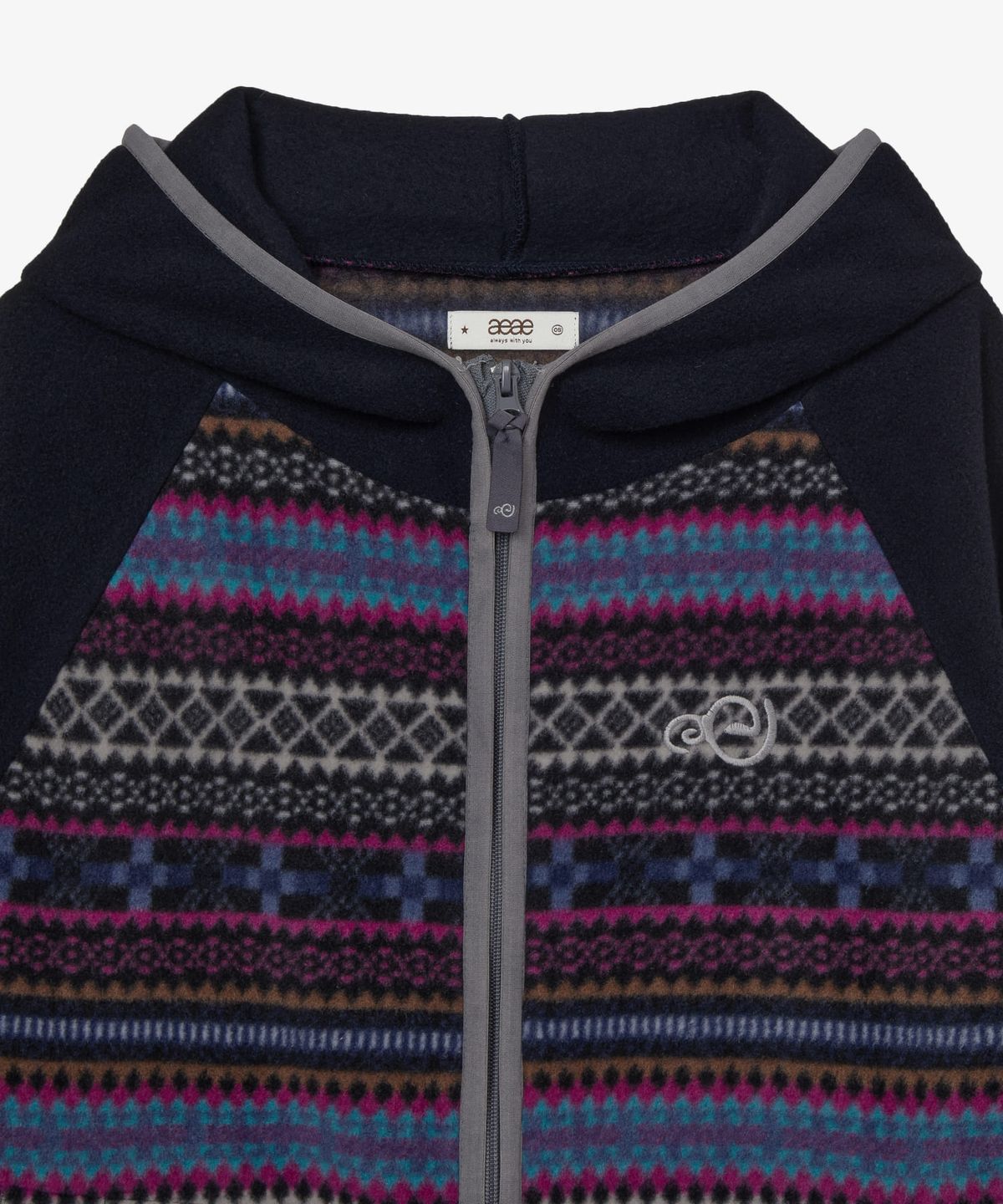 에이이에이이(AEAE) SOFT FLEECE ZIP UP HOODIE [NAVY]