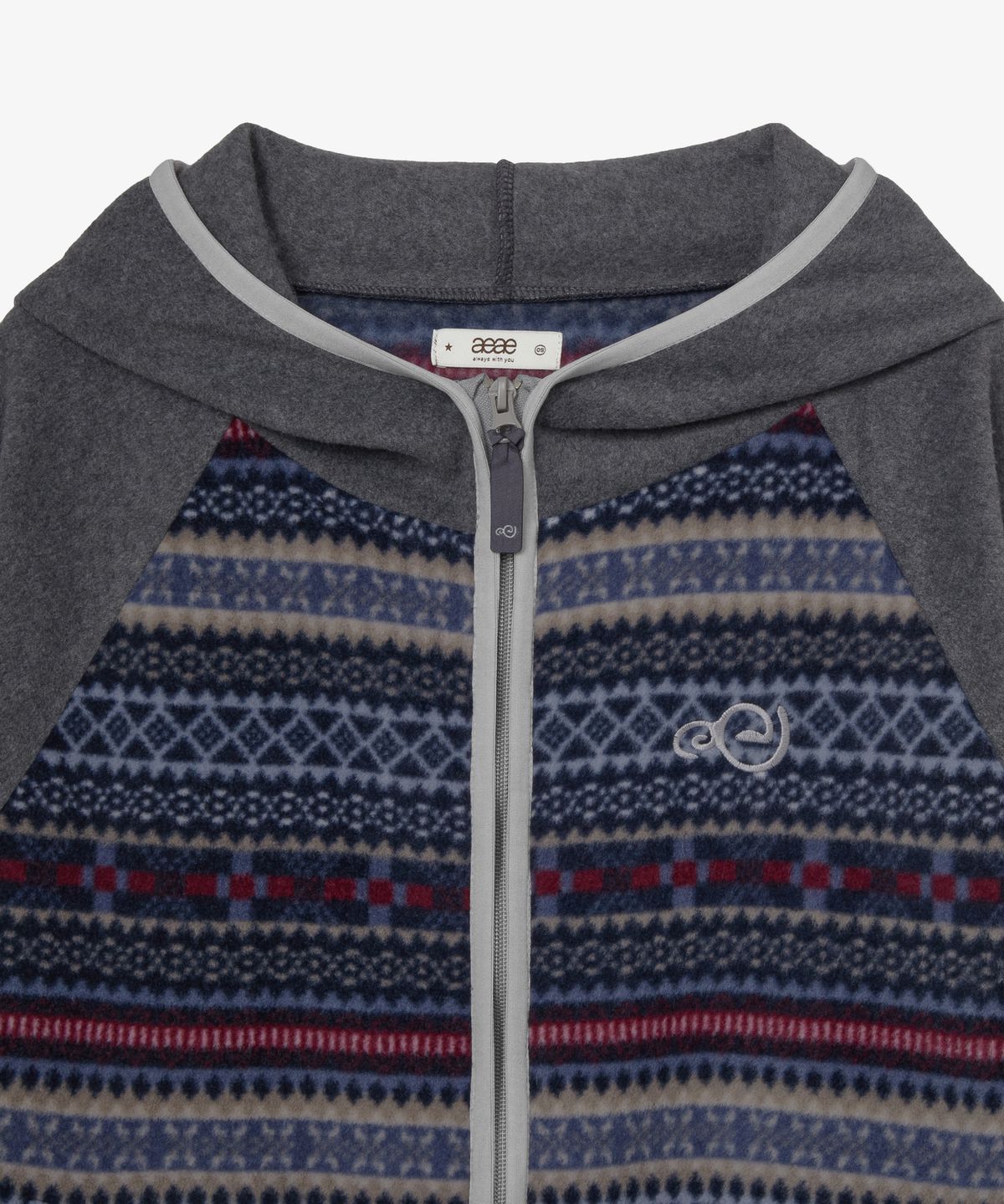 에이이에이이(AEAE) SOFT FLEECE ZIP UP HOODIE [GREY]