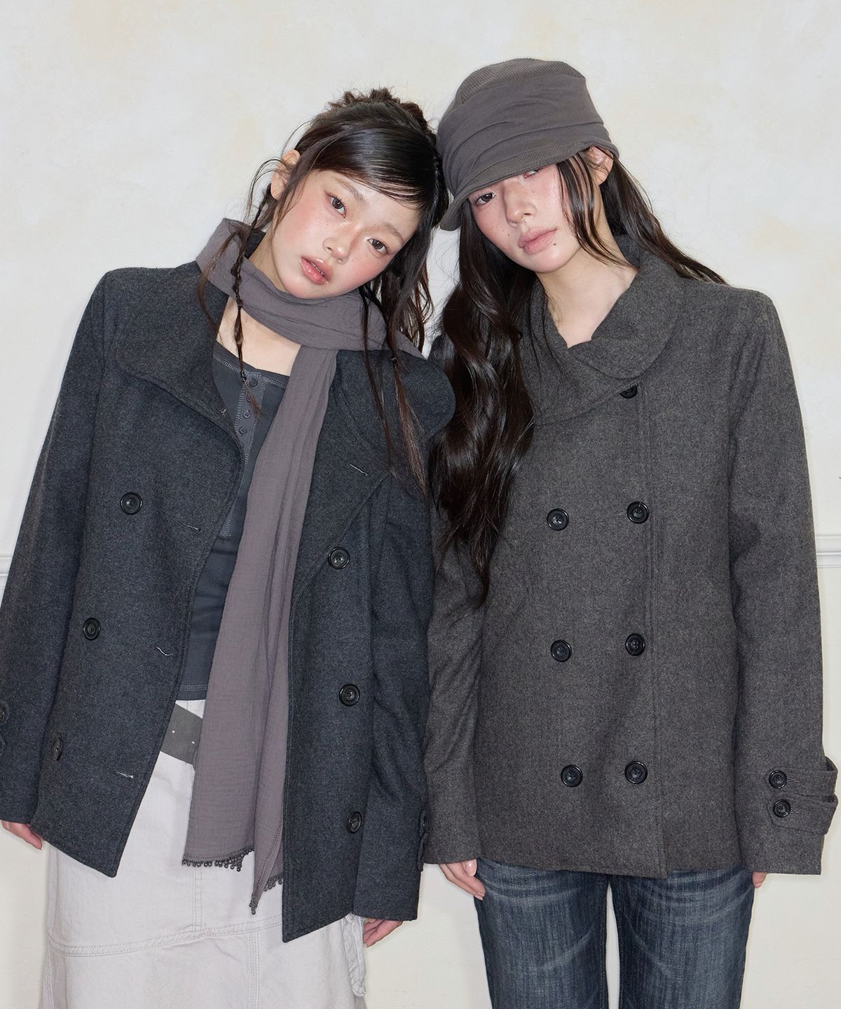 미레코(MIRECO) TULIP DOUBLE HALF WOOL COAT BROWN