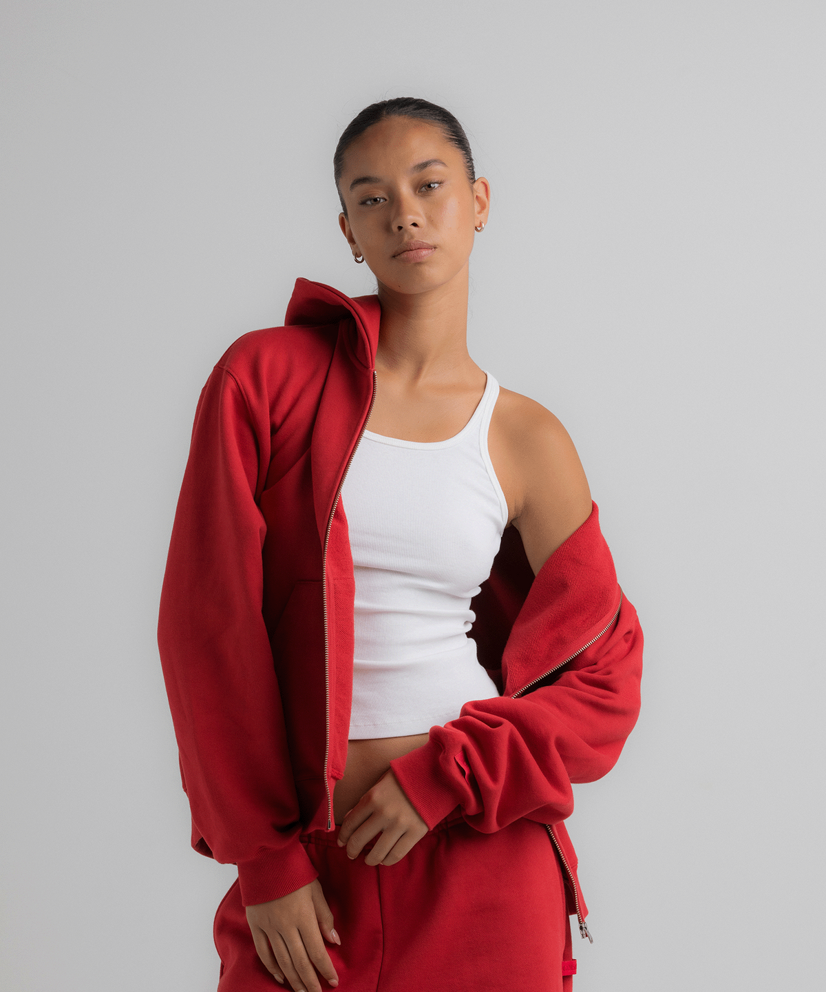 고블린 웨어(GOBLIN WEAR) Boyfriend Hoodie Zip-Up(Red)