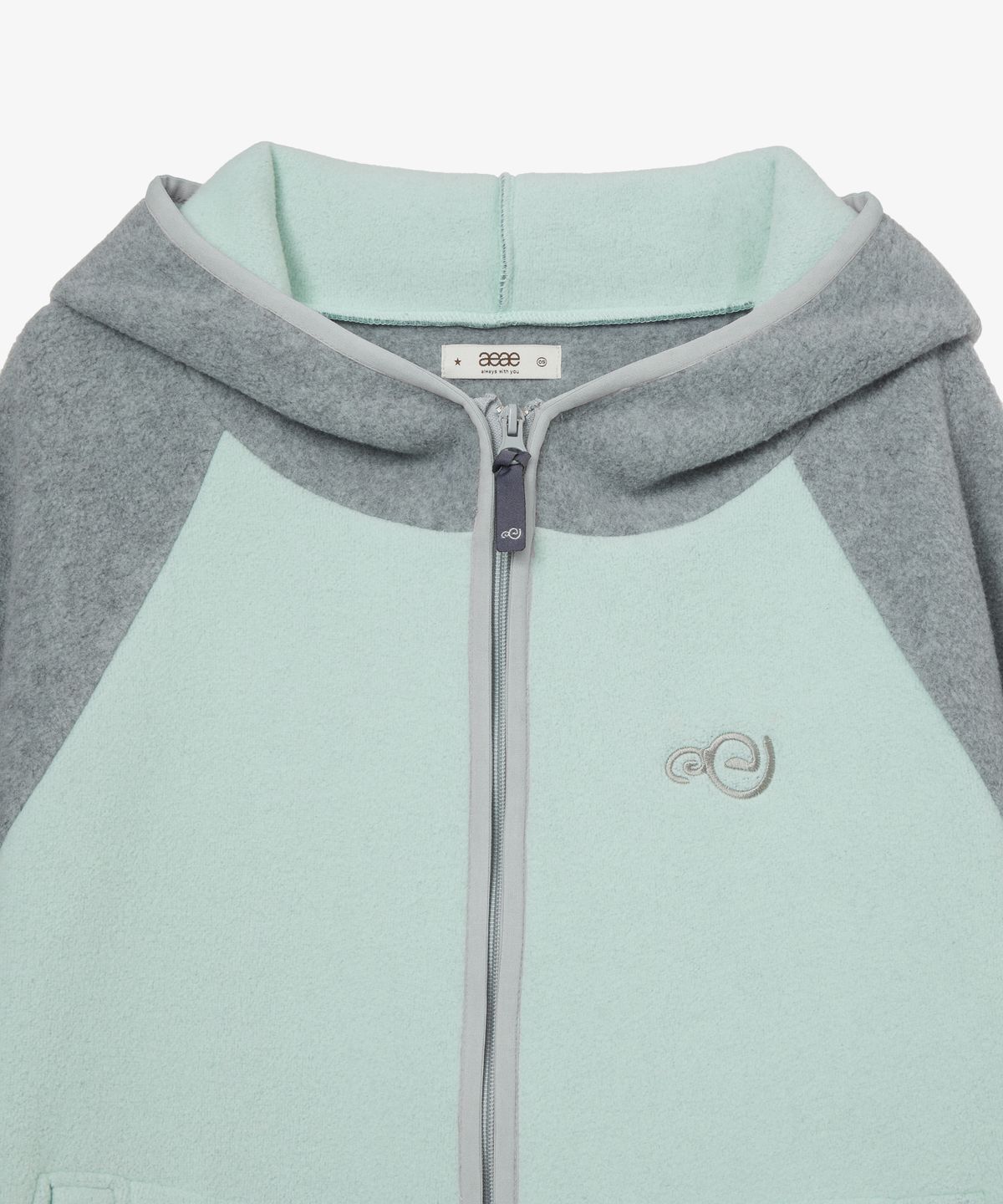 에이이에이이(AEAE) SOFT FLEECE ZIP UP HOODIE [MINT]