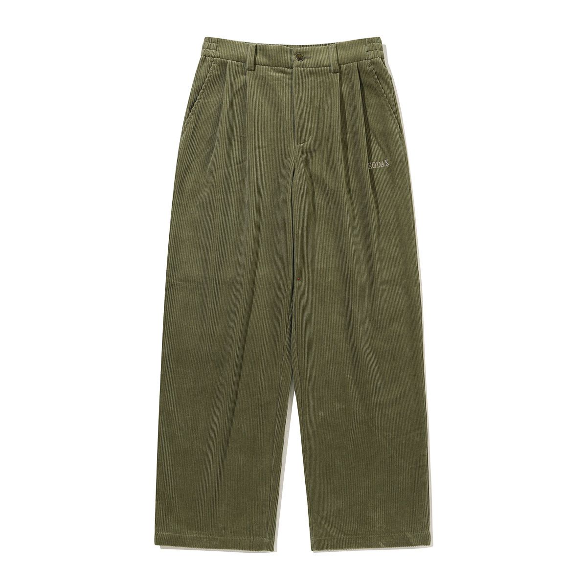 코닥(KODAK) 코듀로이 핀턱 밴딩 팬츠 KHAKI