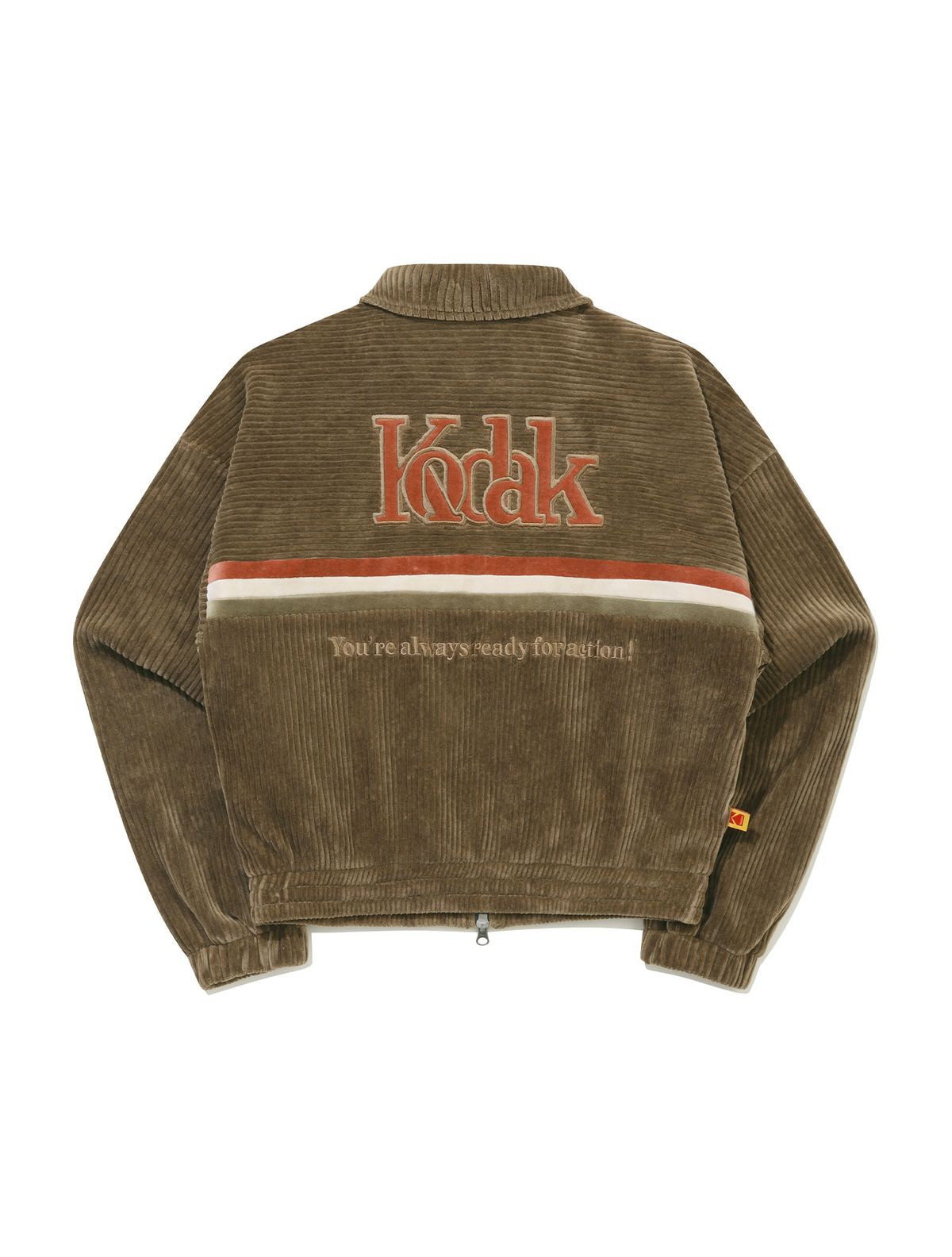 코닥(KODAK) 벨벳 코듀로이 스탠넥 집업 우먼 BROWN
