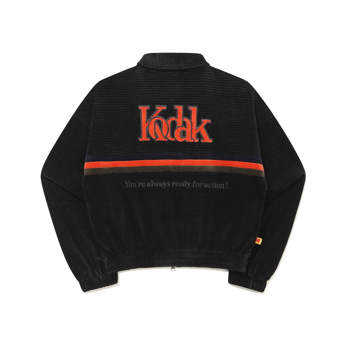 코닥(KODAK) 벨벳 코듀로이 스탠넥 집업 우먼 BLACK