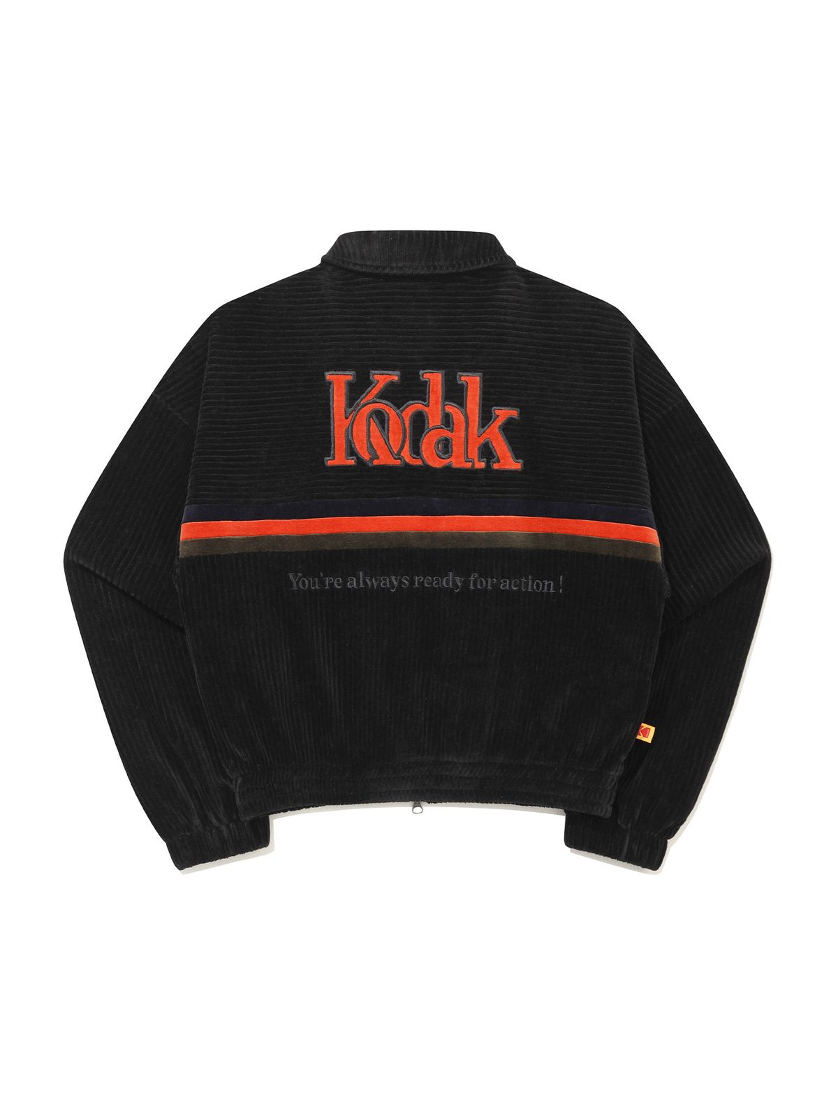 코닥(KODAK) 벨벳 코듀로이 스탠넥 집업 우먼 BLACK