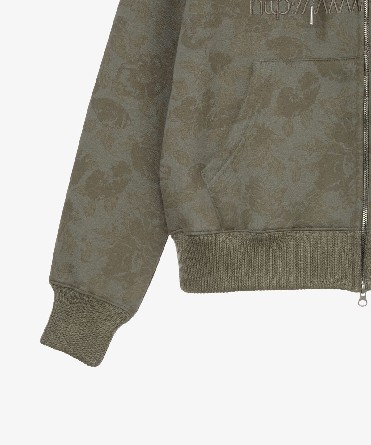 에이이에이이(AEAE) WEB LOGO FUR HOOD ZIP UP [KHAKI]