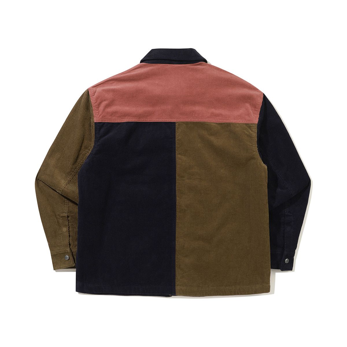 코닥(KODAK) 브라우니 컬러블록 코듀로이 패딩 셔켓 NAVY