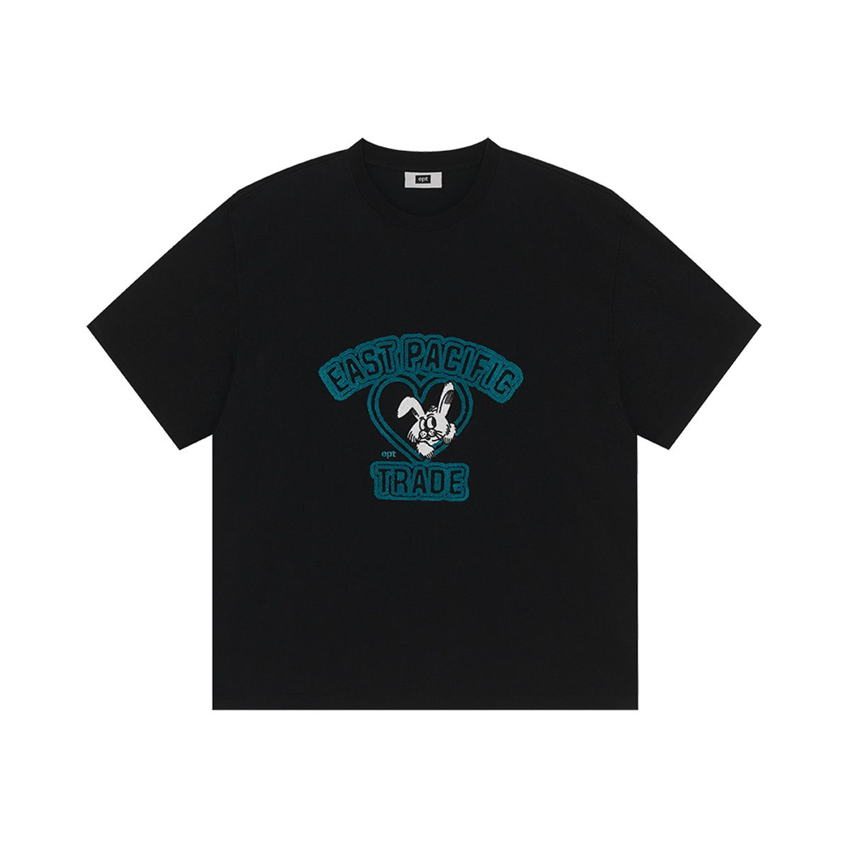 이피티(EPT) FRONT HEART NIBBLE T-SHIRT_BLACK