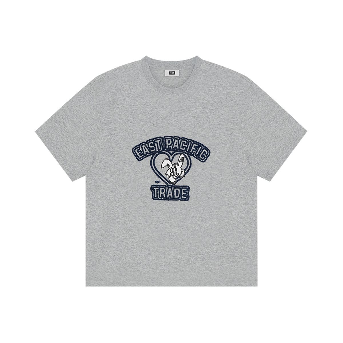 이피티(EPT) FRONT HEART NIBBLE T-SHIRT_HEATHER GREY