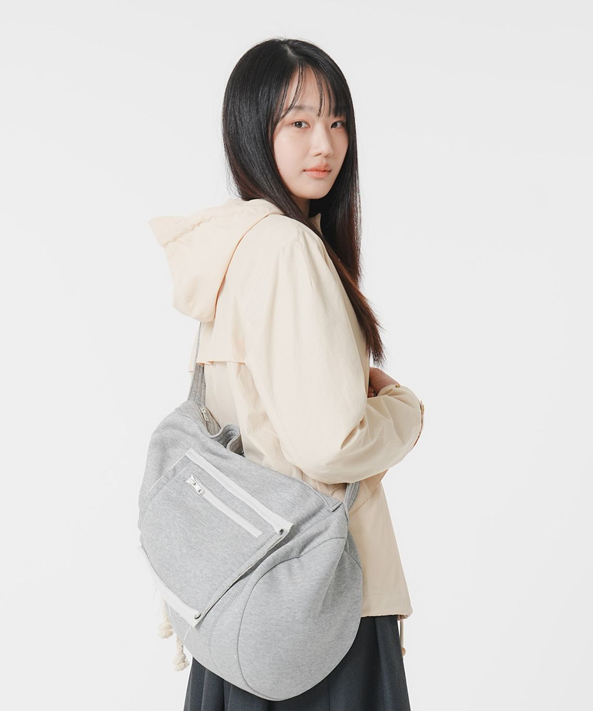 사파리스팟(SAFARISPOT) 로버 로우 스트링 크로스 백 (그레이)