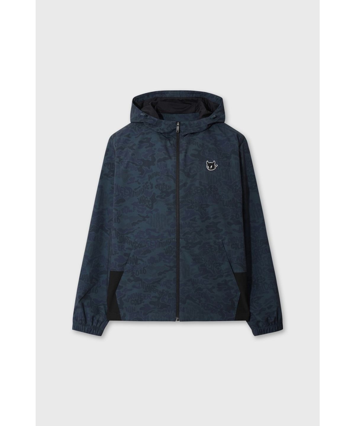 왁(WAAC) Men Patterned Hoodie Windbreaker WMUAA26602NYX