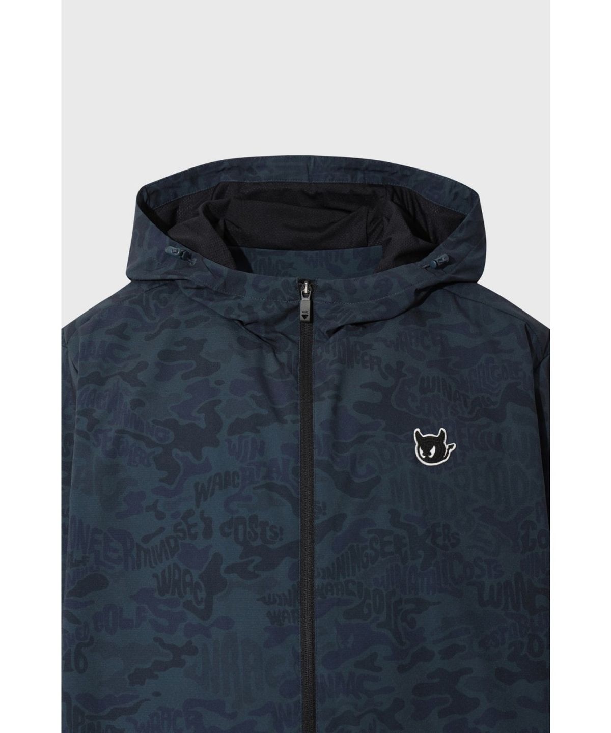 왁(WAAC) Men Patterned Hoodie Windbreaker WMUAA26602NYX