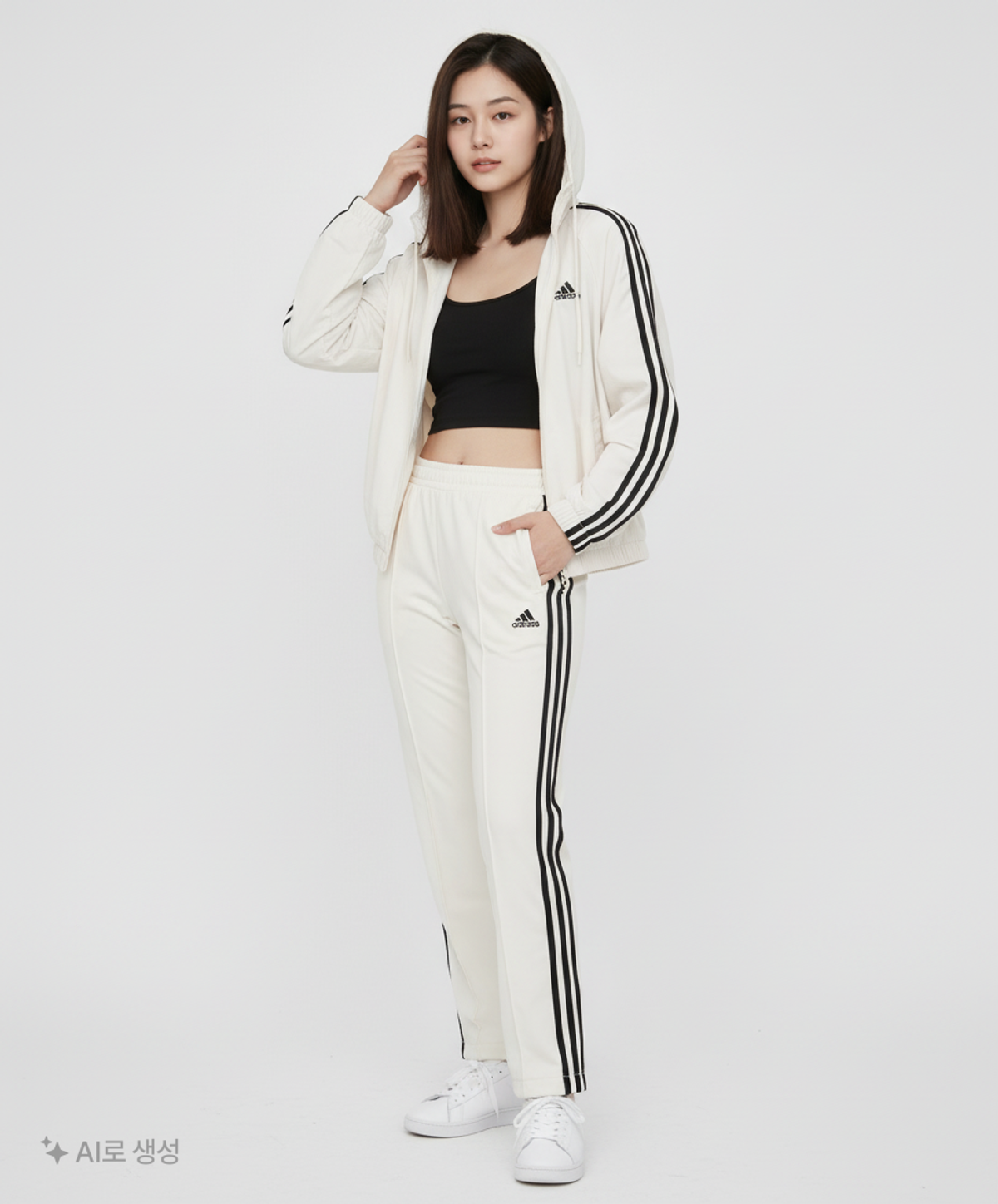 아디다스(ADIDAS) 3S 우븐 윈드 브레이커 - 화이트 / IC0560 XS