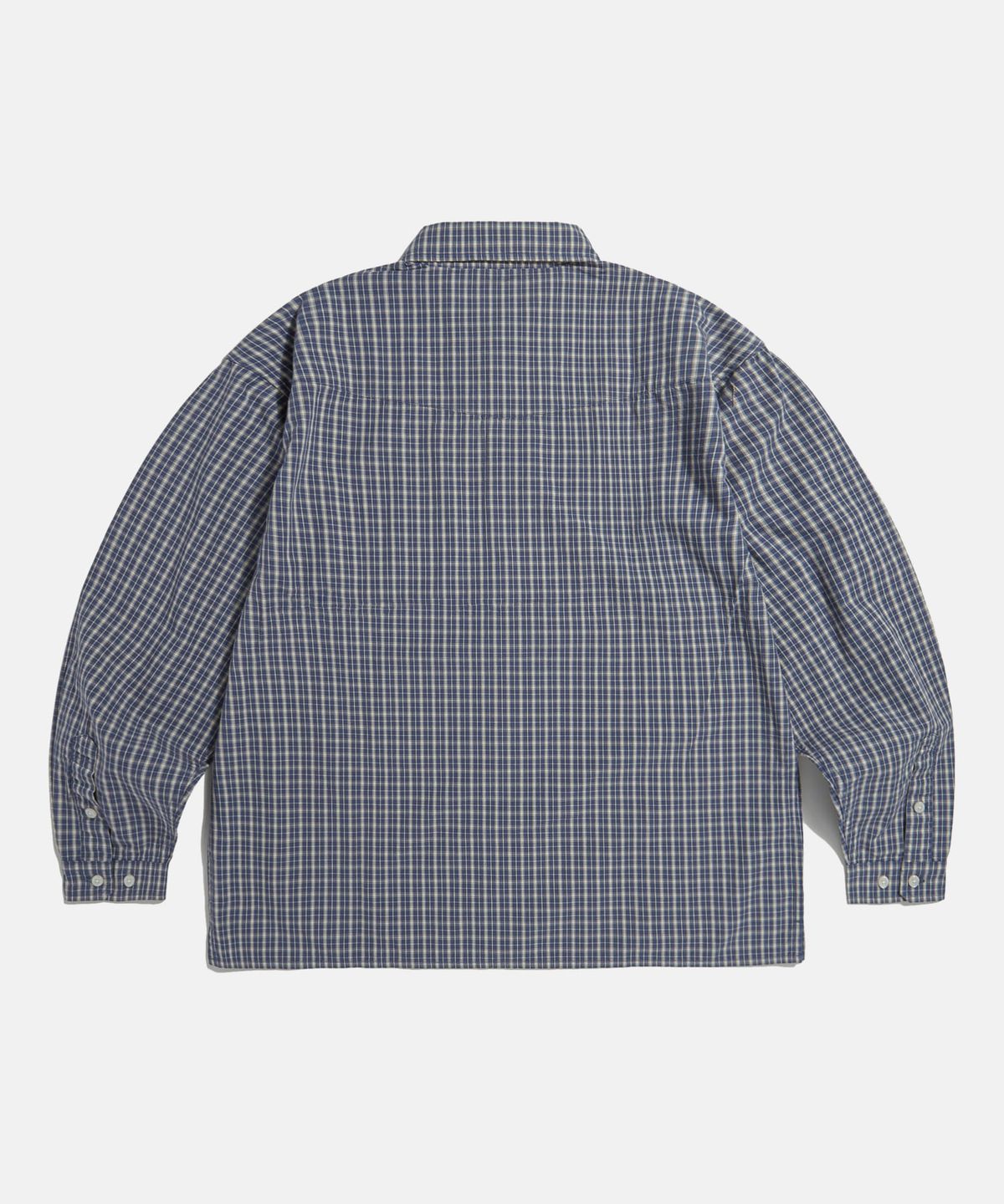에스피오나지(ESPIONAGE) Vintage Check 1 Pocket Shirt Blue