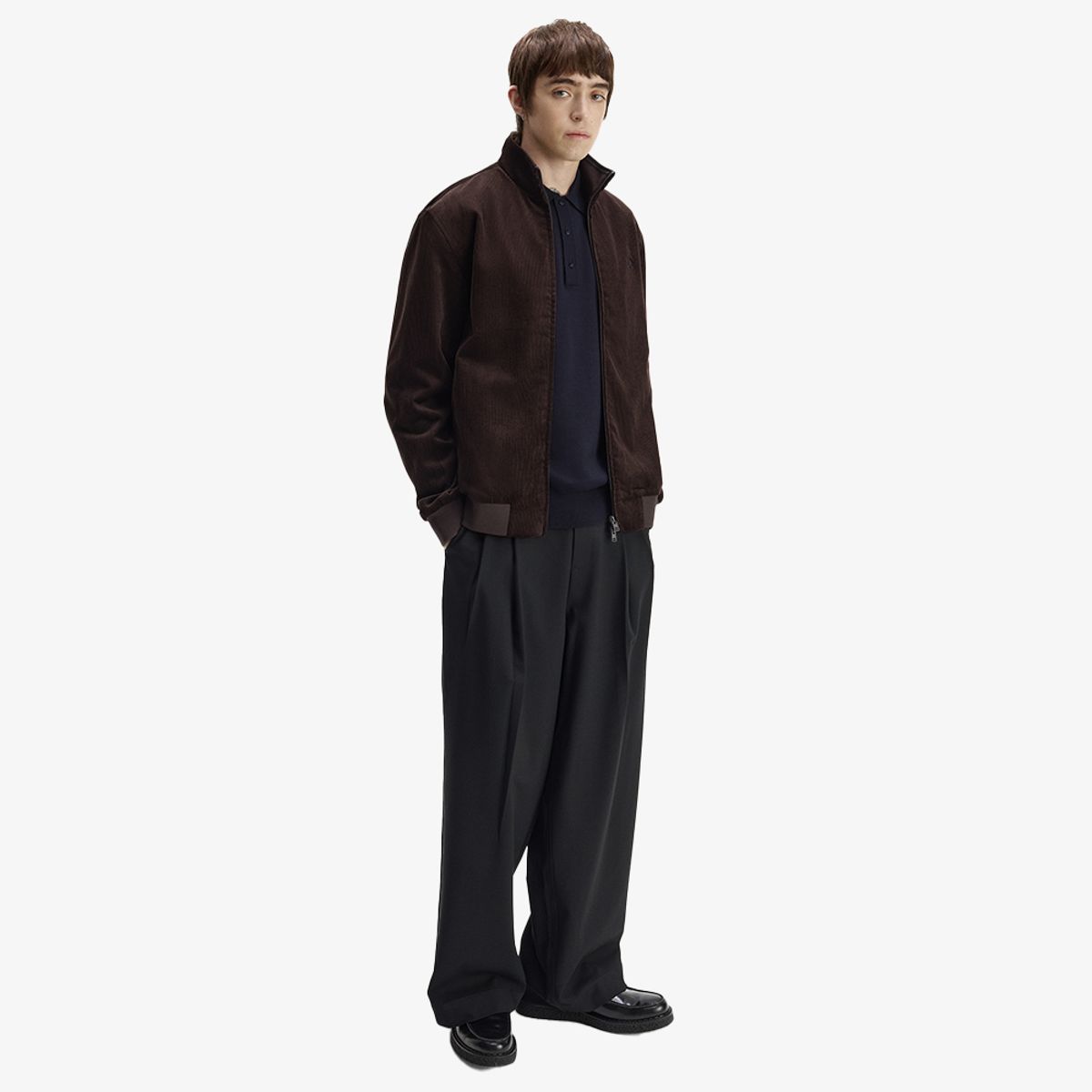 프레드페리(FRED PERRY) [Sharp] 코듀로이 브렌댐 재킷 - 리치브라운 AFPM2G38546-33C