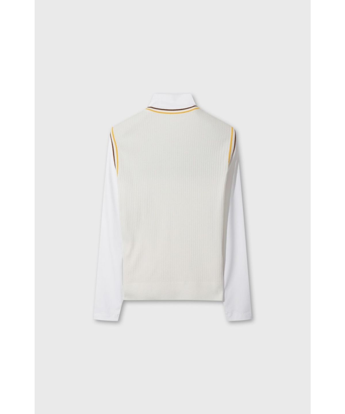 왁(WAAC) Women Faux Layered Knit Vest WWWAA26612IVX